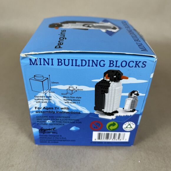 Impact Photographics - Penguin Mini Building Blocks Set - 47459 PUZZLE‎ NIB - Picture 5 of 7